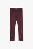 "RUNNER" SKINNY DENIM BURGUNDY