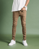 "RUNNER" SKINNY DENIMBROWN