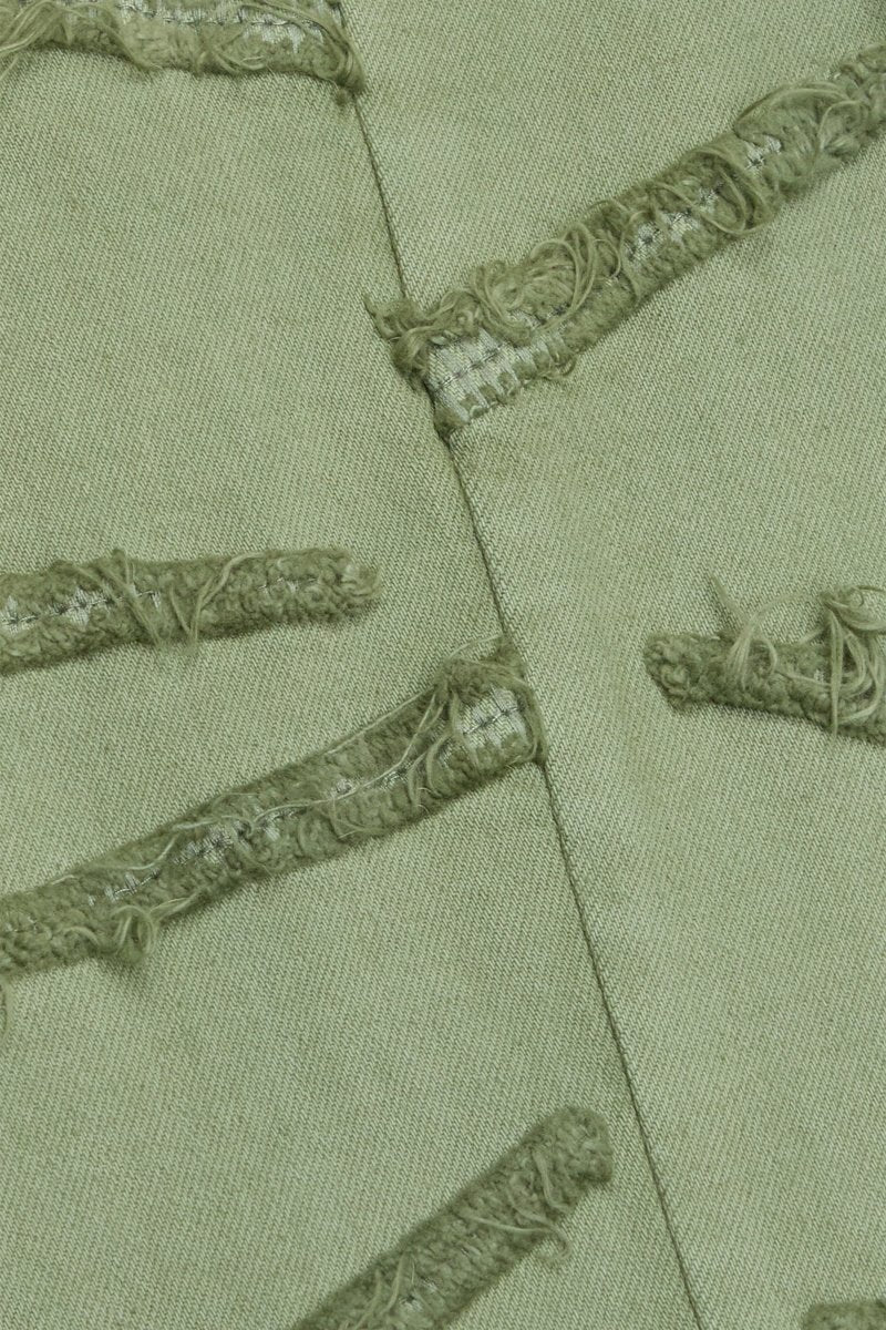 "SABER" STACKED FLARED JEAN SEA BLUE