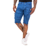 "SANTORINI” DENIM SHORTS BLUE REALE
