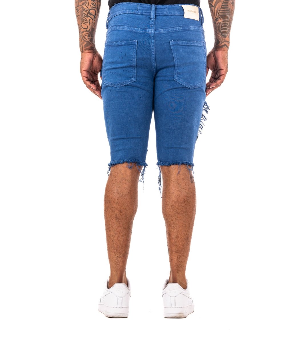 "SANTORINI” DENIM SHORTS BLUE REALE