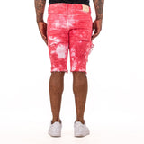 "SANTORINI" DENIM SHORTS ROSSO