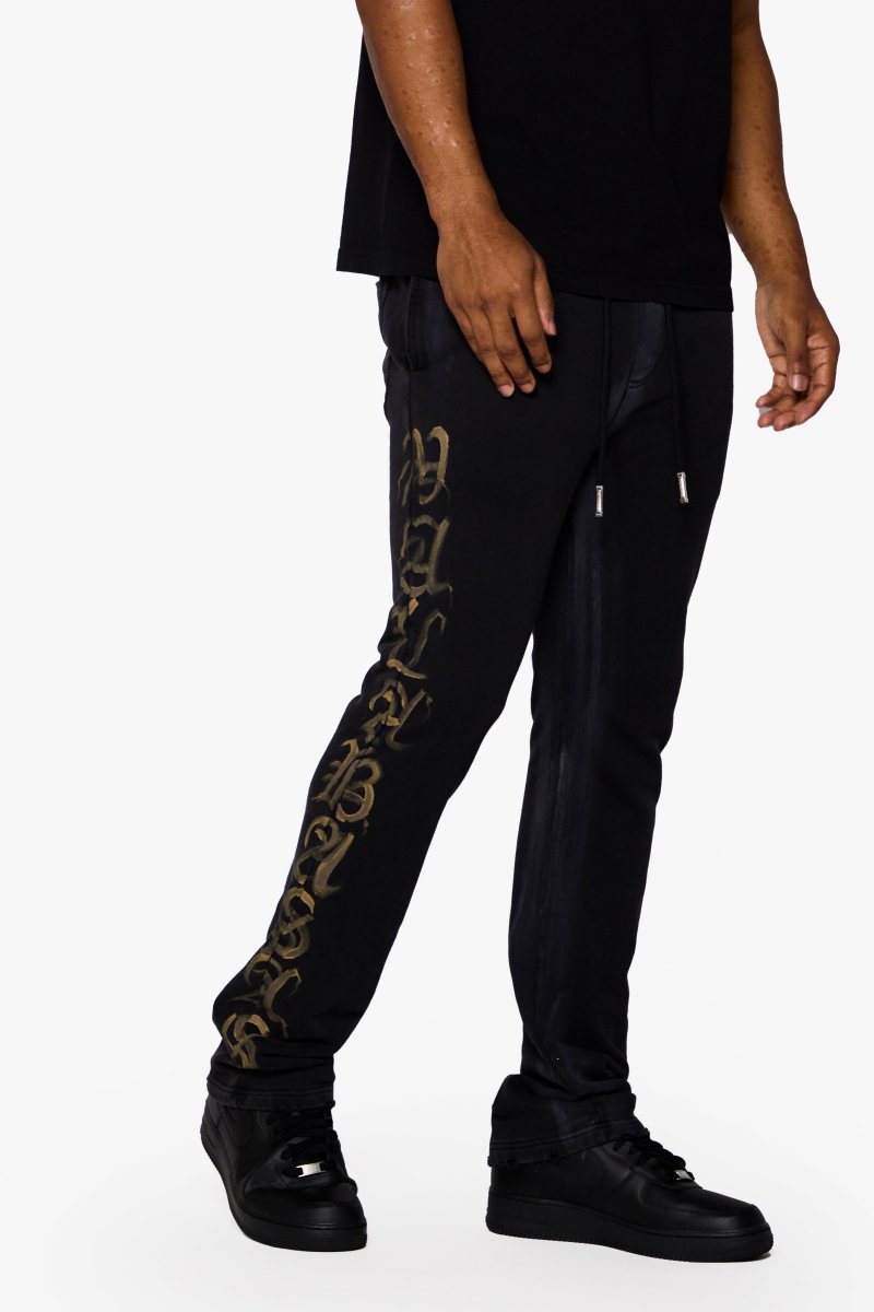 “SCRIPTARA” KNITTED PANTS BLACK