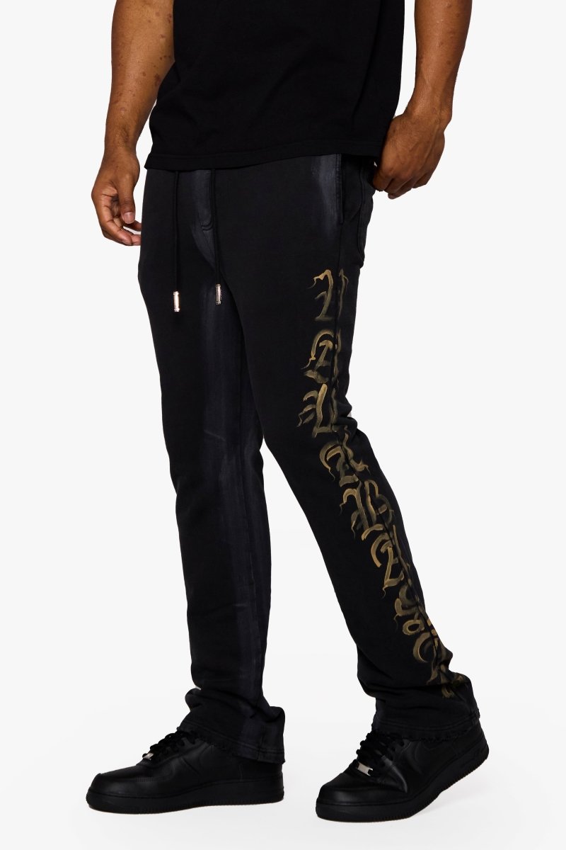 “SCRIPTARA” KNITTED PANTS BLACK