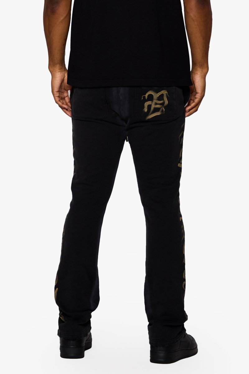 “SCRIPTARA” KNITTED PANTS BLACK