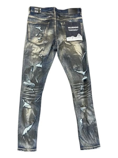 "SHATTER" SKINNY DENIM DARK BLUE WASH