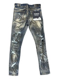 "SHATTER" SKINNY DENIM DARK BLUE WASH