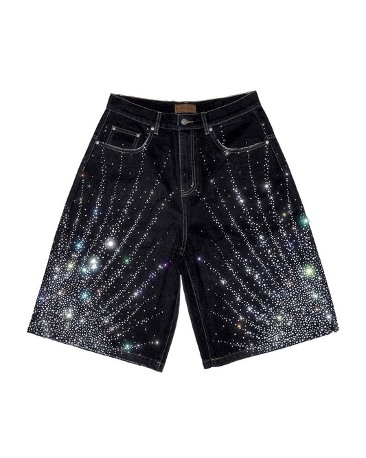 20K Diamond Starlight Denim Shorts IN Black