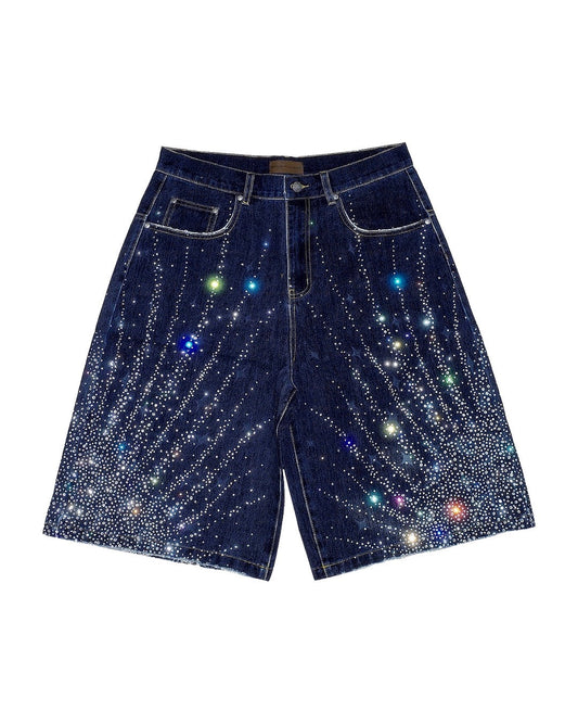 20K Diamond Starlight Denim Shorts IN Blue