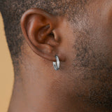 Vermeil Micro Diamond Hoop Earrings