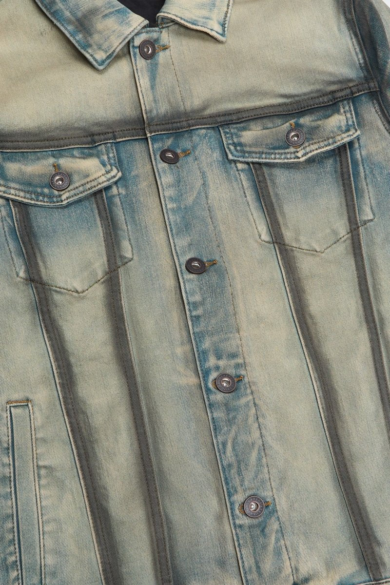 Skit Denim Jacket Light Blue Black