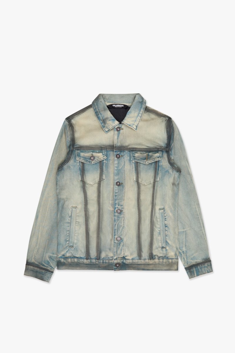 Skit Denim Jacket Light Blue Black