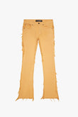 "SKYLINE" STACKED FLARE JEAN HONEY ORANGE