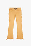"SKYLINE" STACKED FLARE JEAN HONEY ORANGE