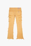 "SKYLINE" STACKED FLARE JEAN HONEY ORANGE
