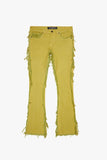 "SKYLINE" STACKED FLARE JEAN NEON YELLOW