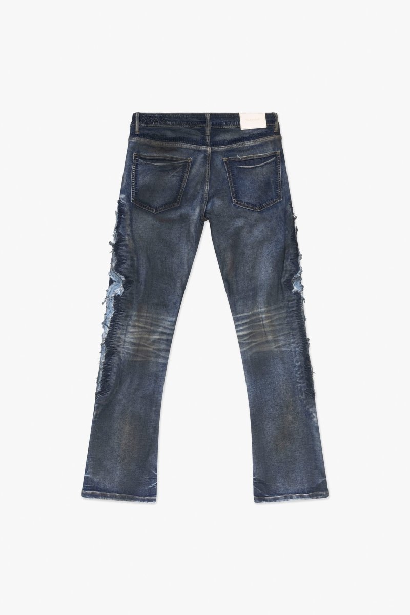 Spectral Stacked Flare Dirty Blue Wash