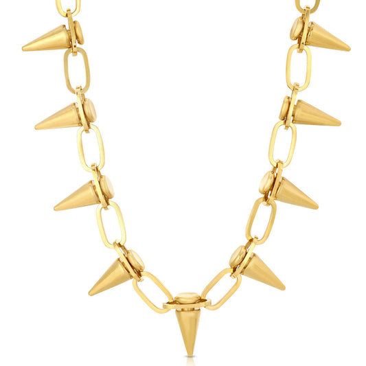 Gold Spiked Link Chain