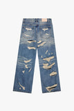 "SPLINTER" BAGGY DENIM JEAN BLUE WASH