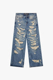 "SPLINTER" BAGGY DENIM JEAN BLUE WASH