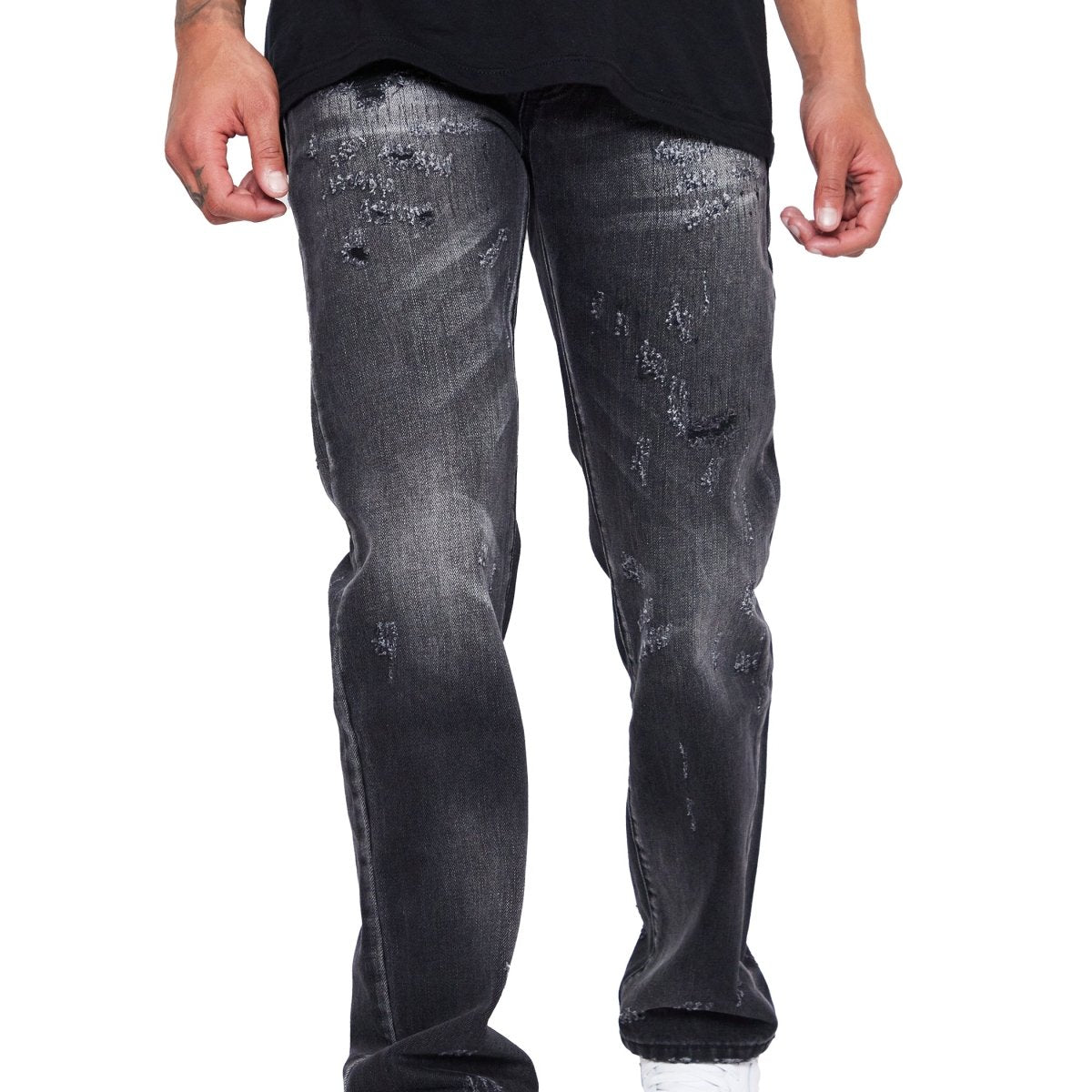 “STALLION” NERO STRAIGHT LEG