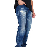 “STALLION” STRAIGHT LEG AZZURRO