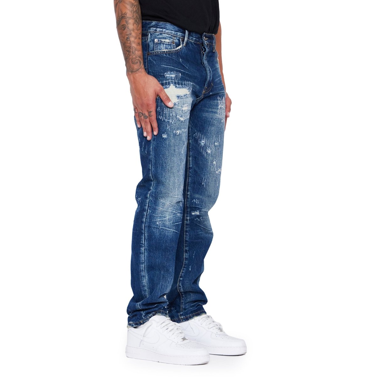 “STALLION” STRAIGHT LEG AZZURRO