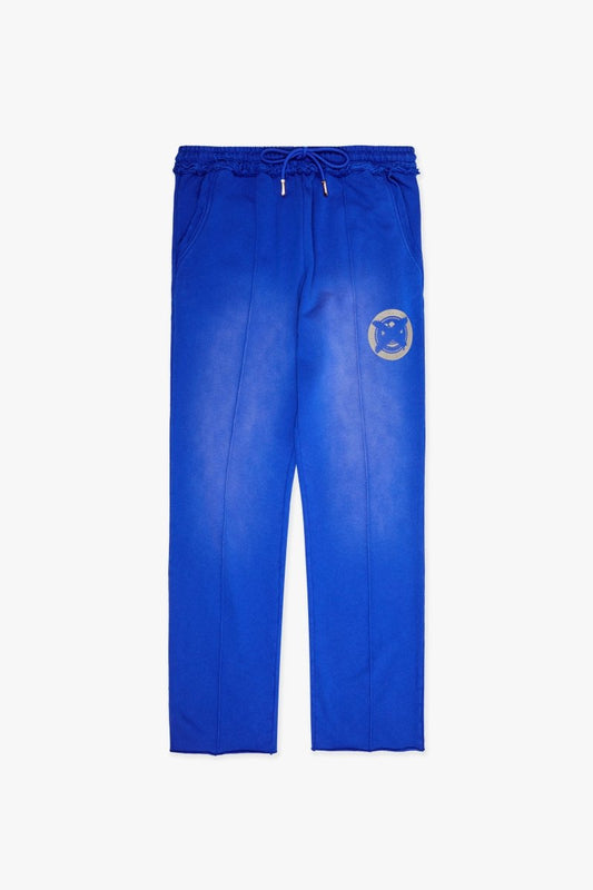 "STAMP" STRAIGHT PANT BLUE FRENCH TERRY