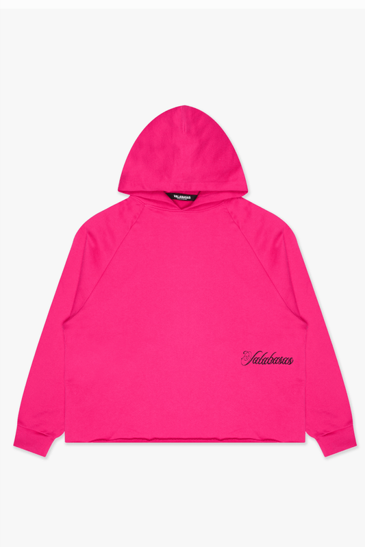 "STEEL" CROPPED HOODIE PINK