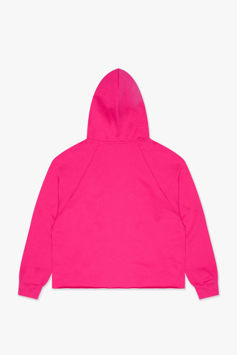 "STEEL" CROPPED HOODIE PINK