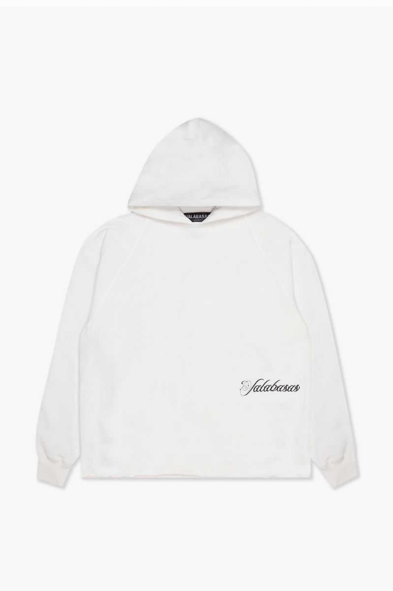 "STEEL" CROPPED HOODIE WHITE