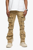 Strike Stacked Flare Jean Khaki Washed