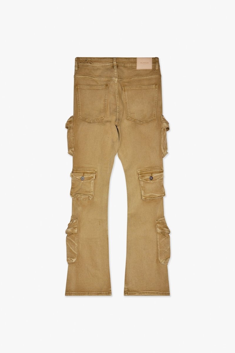 Strike Stacked Flare Jean Khaki Washed