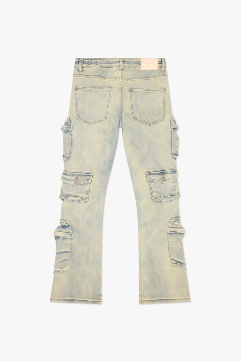 Strike Stacked Flare Jean Light Vintage Blue
