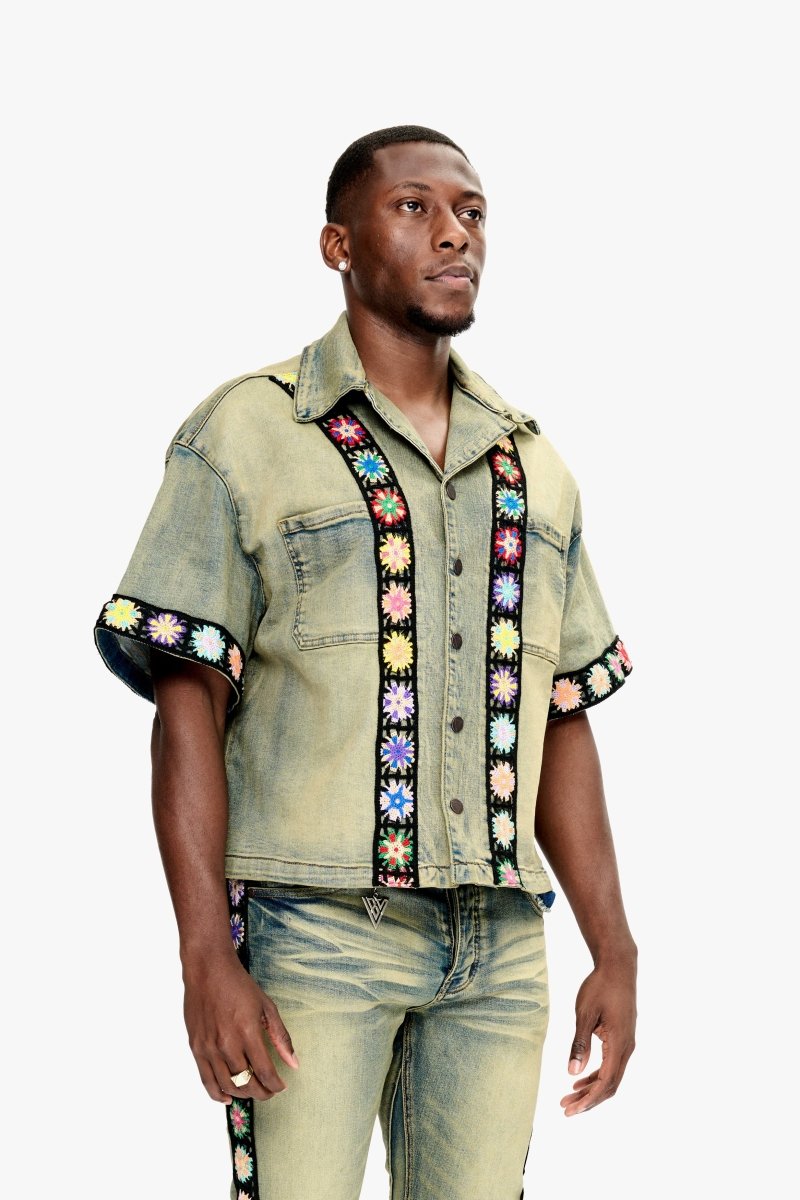 Struggle Button Down Vintage Blue