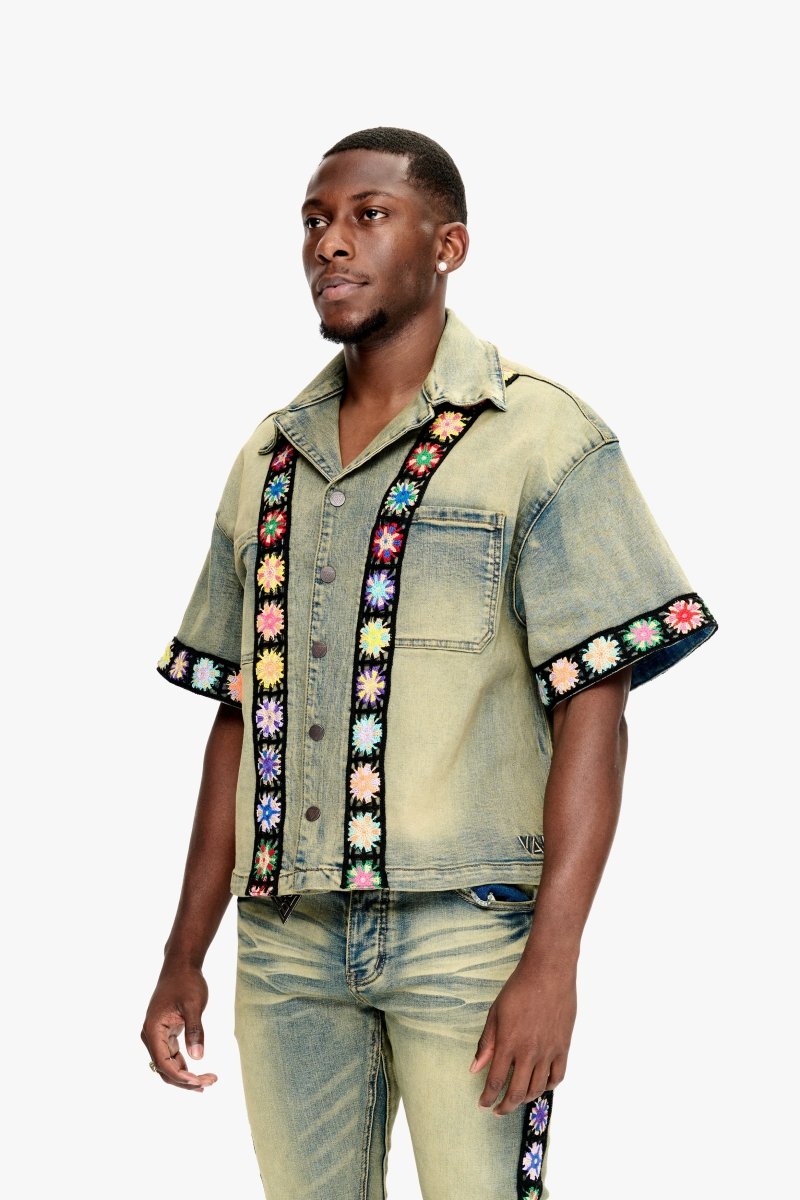 Struggle Button Down Vintage Blue