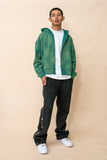 EPTM Sun Faded Cropped Zip Up Hoodie - Hunter Green