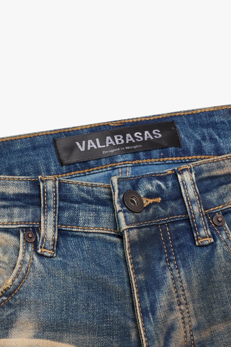 "SUNWASHED" STRAIGHT JEAN VINTAGE BLUE
