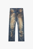 "SUNWASHED" STRAIGHT JEAN VINTAGE BLUE