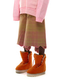 ROCKY PLAID SKIRT SHORT // PINK