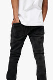 Tagged Stacked Flare Jean Black Washed