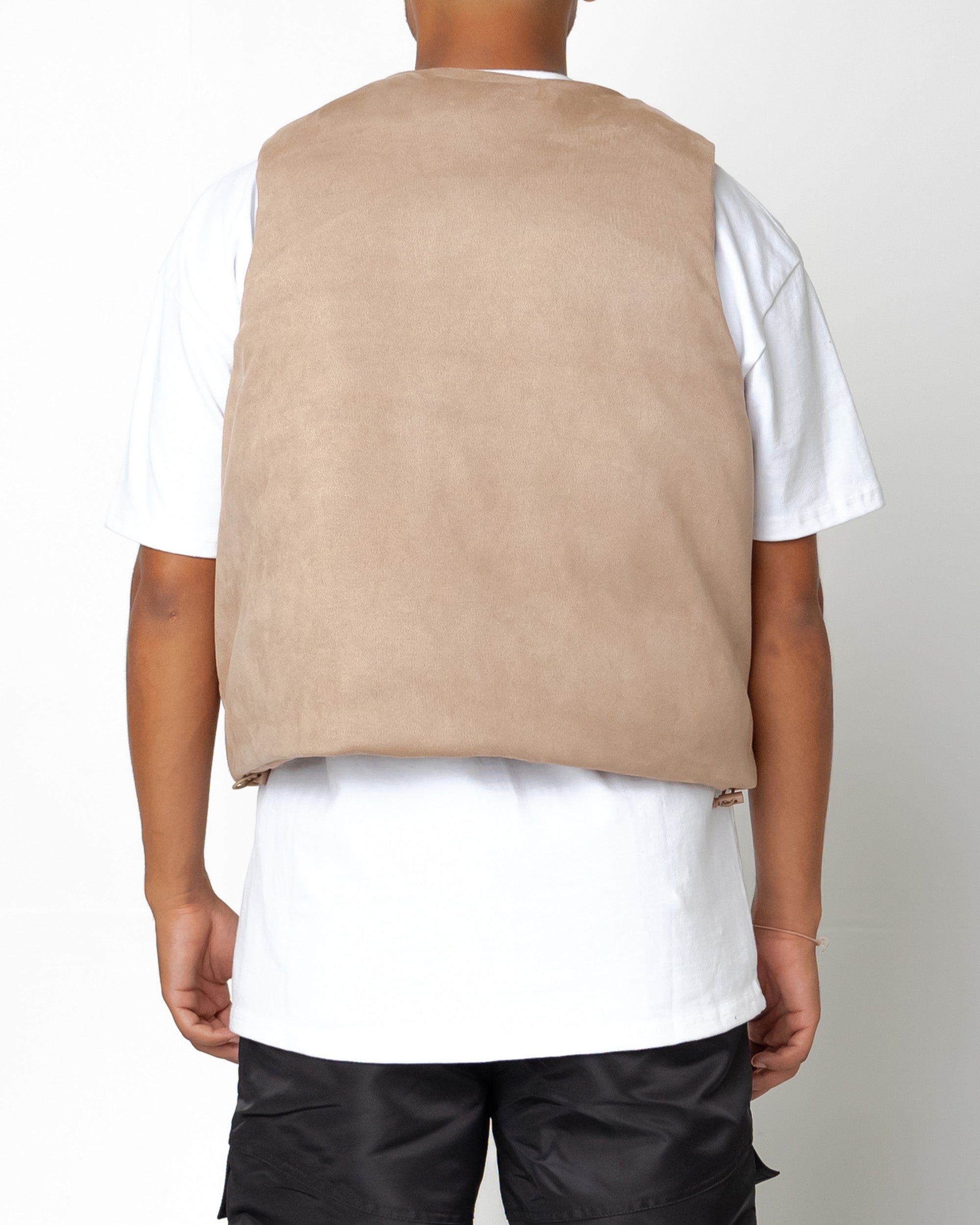 EPTM Suede Bubble Vest - Tan
