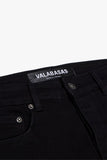 "TATTERED" STRAIGHT JEAN BLACK