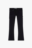 "TATTERED" STRAIGHT JEAN BLACK
