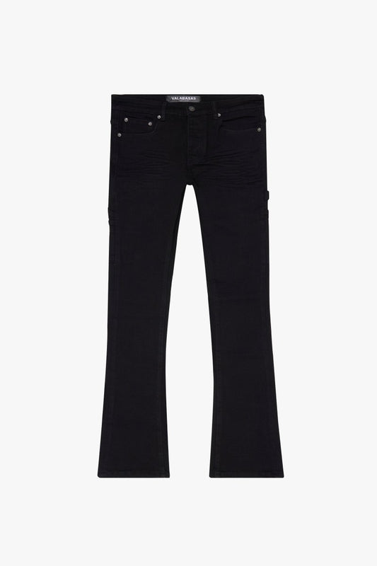 "TATTERED" STRAIGHT JEAN BLACK
