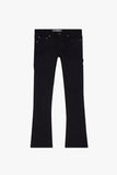 "TATTERED" STRAIGHT JEAN BLACK