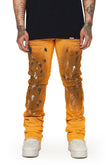 “TENACITY" STACKED FLARE JEAN ORANGE