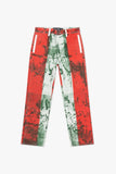"THAHAB" STRAIGHT PANT GREEN MULTI