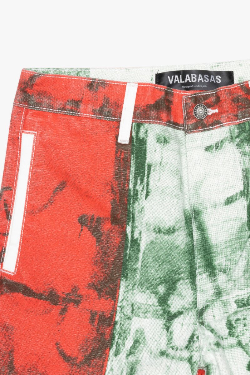 "THAHAB" STRAIGHT PANT GREEN MULTI