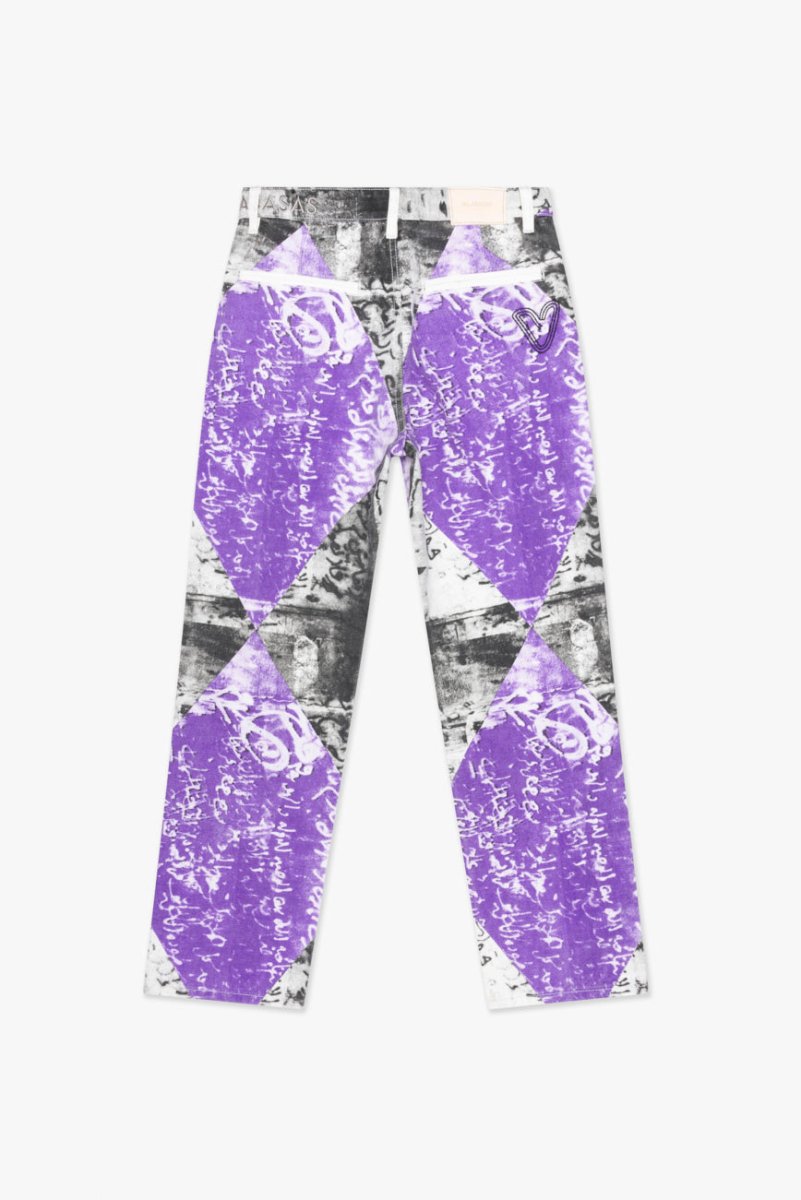 "THAHAB" STRAIGHT PANT PURPLE MULTI